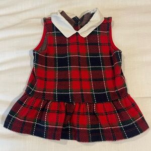 JANIE & JACK girl Holiday/Tartan Peplum Top in size 3